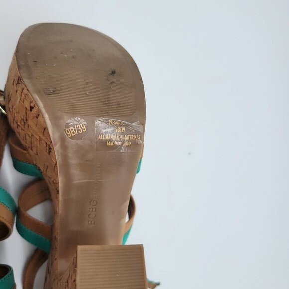 BCBGeneration PL-Sanfordx Lt TAN/Aqua Vitello Size 9m Heel - Picture 10 of 11